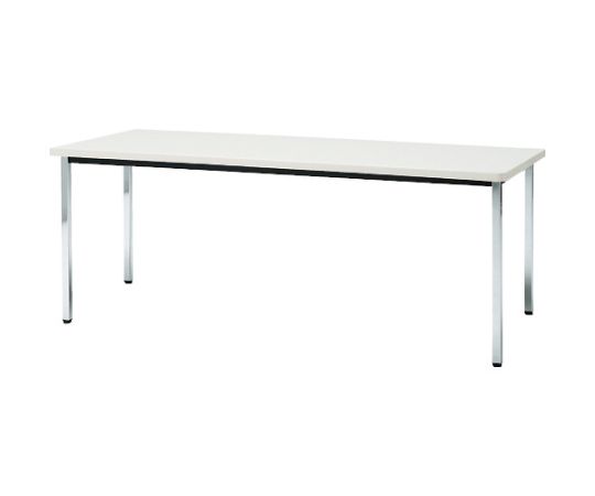 会議用テ-ブル　1800X450XH700　角脚　下棚無し　ホワイト