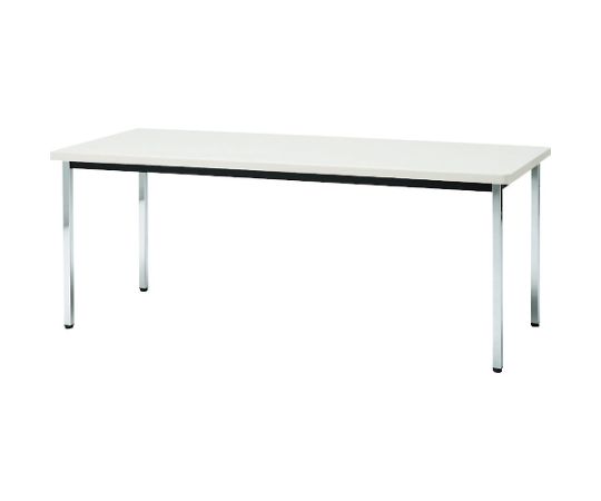 会議用テ-ブル　1800X600XH700　角脚　下棚無し　ホワイト