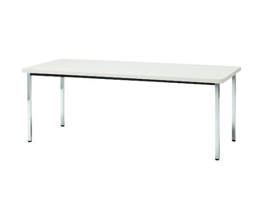 会議用テ-ブル　1800X900XH700　角脚　下棚無し　ホワイト