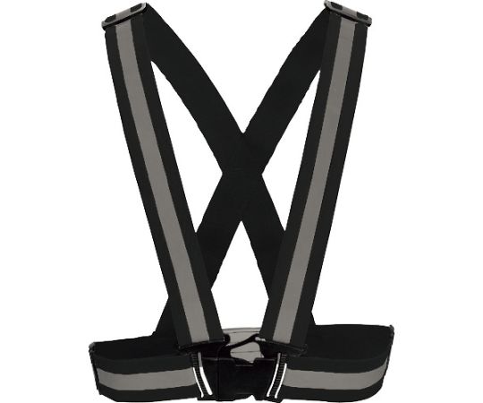 伸縮安全ベスト　ブラック