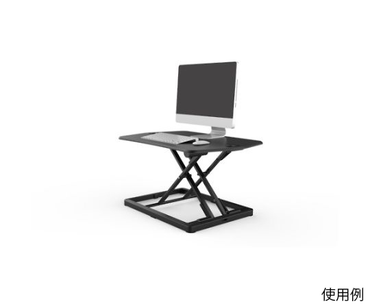 ガス圧式卓上PCデスク ウルトラスリム 黒 770×490　TMT108-BK