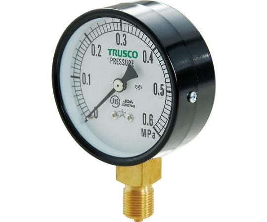 JIS汎用圧力計A型75φ　圧力レンジ0.0～0.60MPa