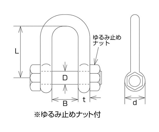 64-8744-31 ステンレス SBUシャックル 呼び25mm TSBU-25 【AXEL】 アズワン