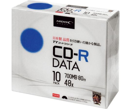 CD-R 10枚スリムケース入り TYCR80YP10SC