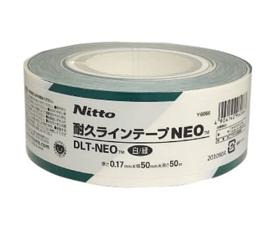 耐久ラインテープDLT-NEO50x50白/緑　Y6066｜アズキッチン【アズワン】