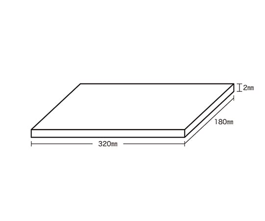 64-8812-40 アクリル 透明 2×180×320mm A000-2SS 【AXEL】 アズワン