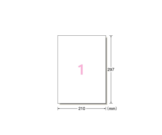 ラベルシール（インクジェット） 超耐水光沢紙・ホワイト A4判 1面 ノーカット 1パック（10シート入）　64201