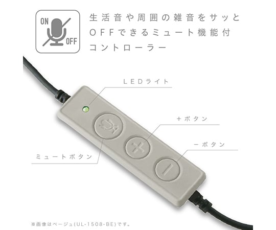 64-8824-41 快適ヘッドセット 片耳 USBタイプ UL-1508-K