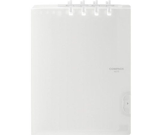 二つ折りリングノート　コンパック　B5　白