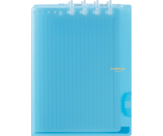 二つ折りリングノート　コンパック　B5　スモークブルー