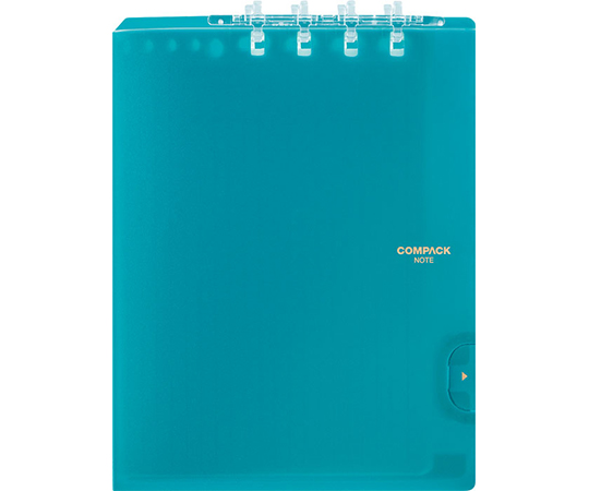 二つ折りリングノート　コンパック　B5　水色