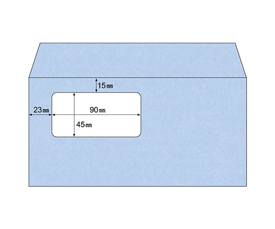 64-8850-04 窓つき封筒 アクア 1セット（1000枚入） MF13T 【AXEL