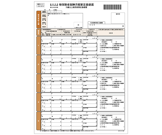 健保算定基礎届（単票）1セット（100枚入）
