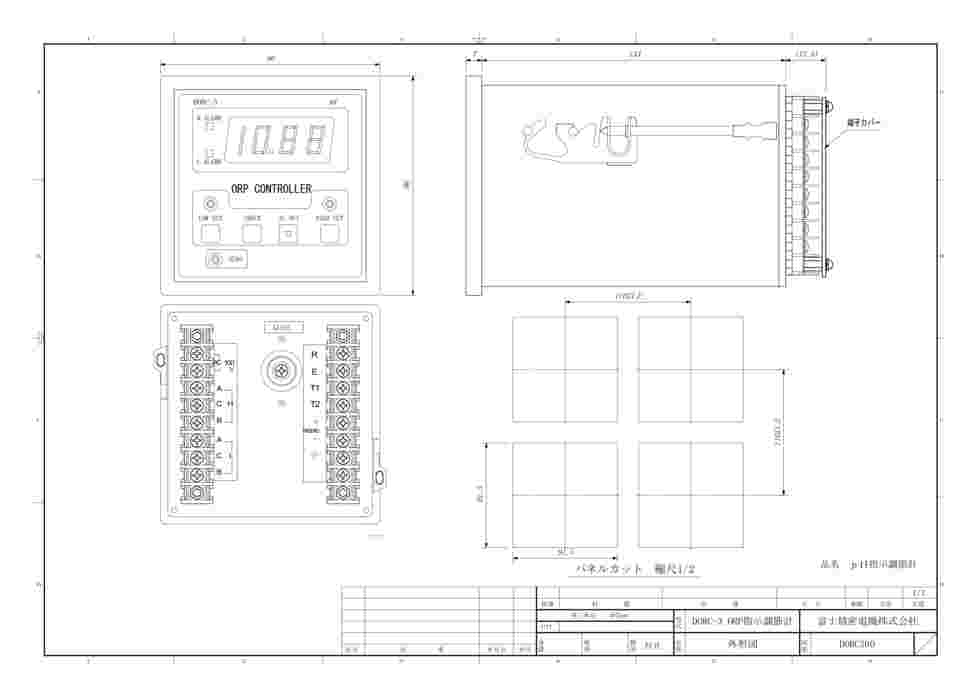 富士精密電機 パネル型 ORP指示調節計（DIN96小型デジタル）AC100V電源