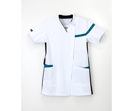 男女兼用スクラブ　Ｔネイビー+ターコイズ　LL