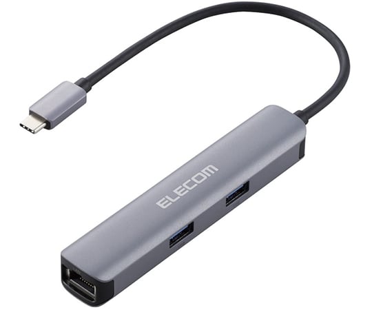 64-8856-04 Type-Cドッキングステーション アルミボディ USB3.1Gen1×3ポート HDMI×1ポート LANポート付 シルバー  DST-C17SV/EC 【AXEL】 アズワン