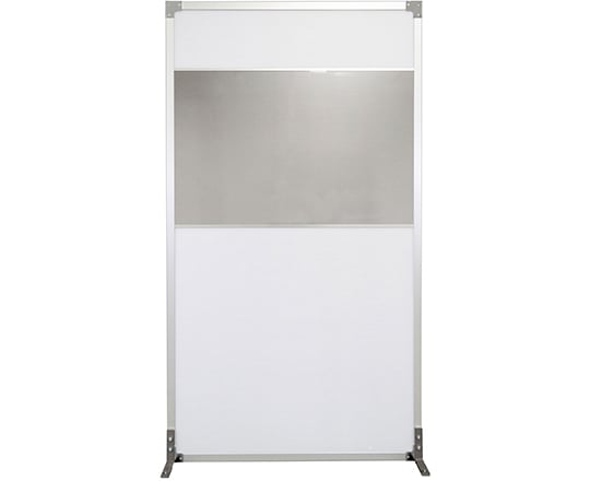 抗菌ウォール　軽量タイプ　アジャスター仕様　フル（透明窓付き）パネル　シルバー