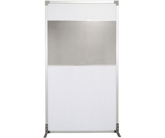 抗菌ウォール　軽量タイプ　アジャスター仕様　フル（透明窓付き）パネル　シルバー