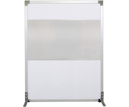 抗菌ウォール　軽量タイプ　アジャスター仕様　フル（透明窓付き）パネル　シルバー