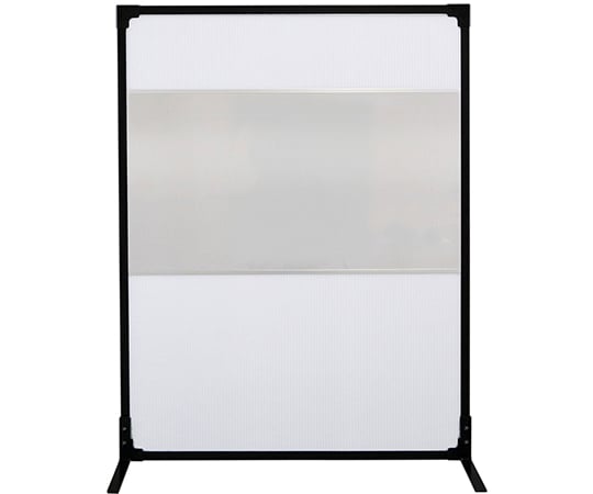 抗菌ウォール　軽量タイプ　アジャスター仕様　フル（透明窓付き）パネル　ブラック