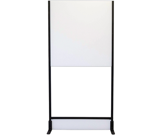 抗菌ウォール　高剛性タイプ　キャスター仕様　ハーフパネル　ブラック