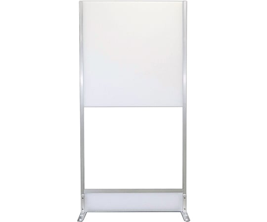 抗菌ウォール　高剛性タイプ　キャスター仕様　ハーフパネル　シルバー