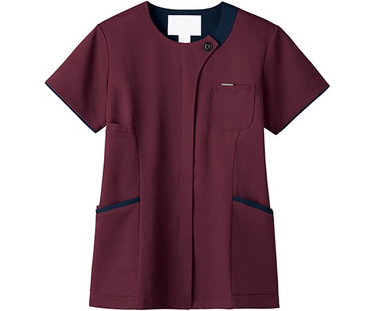 レディスジップスクラブ　バーガンディ×ダークネイビー　L