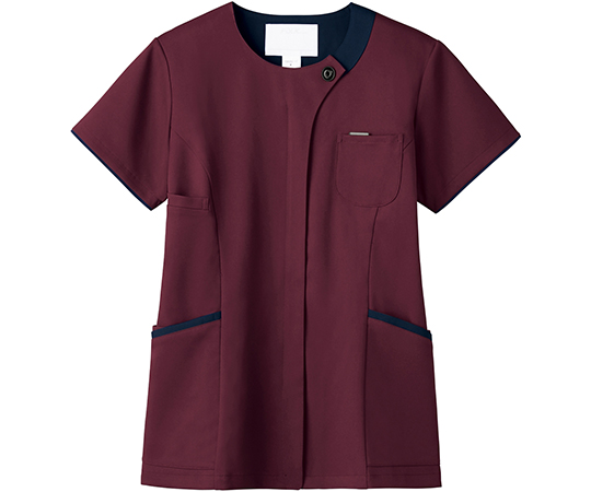 レディスジップスクラブ　バーガンディ×ダークネイビー　LL