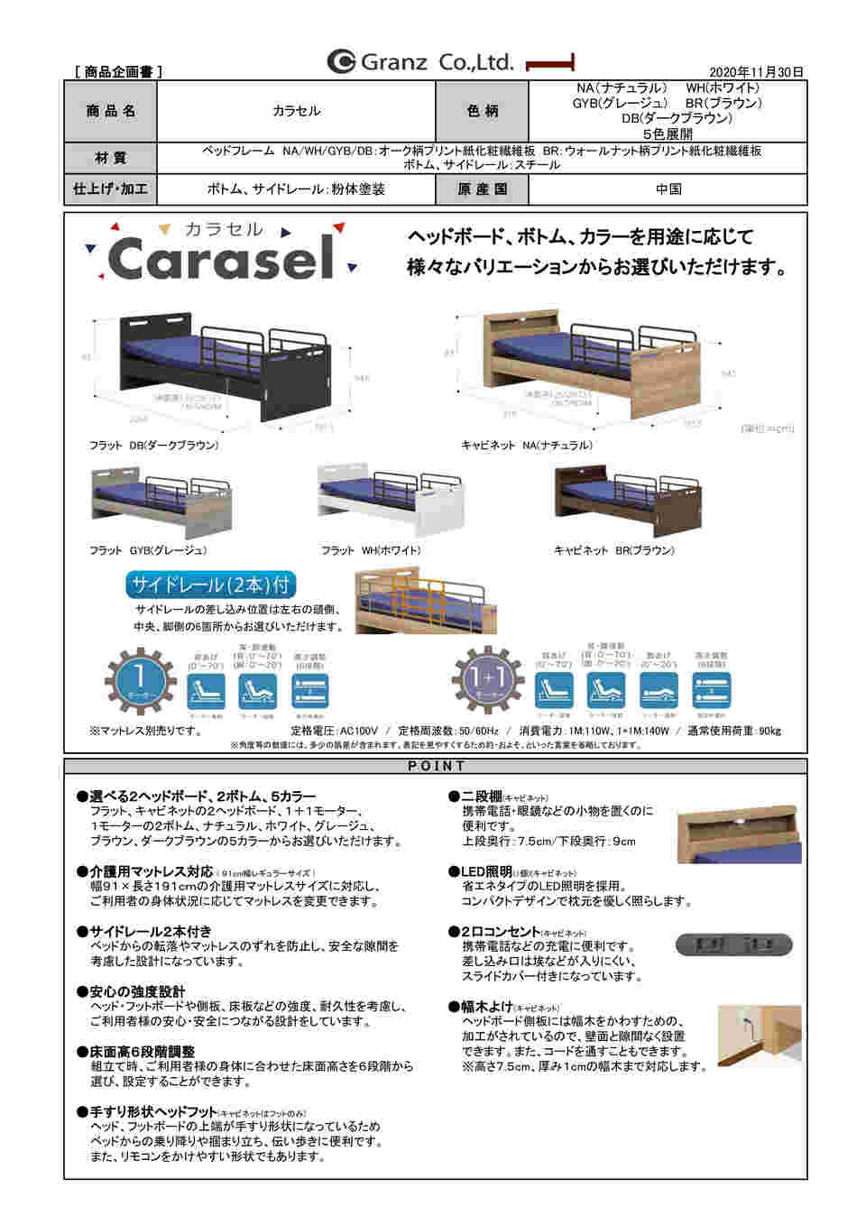 64-8871-90 カラセル1モーター キャビネットタイプ ウレタンマットレス