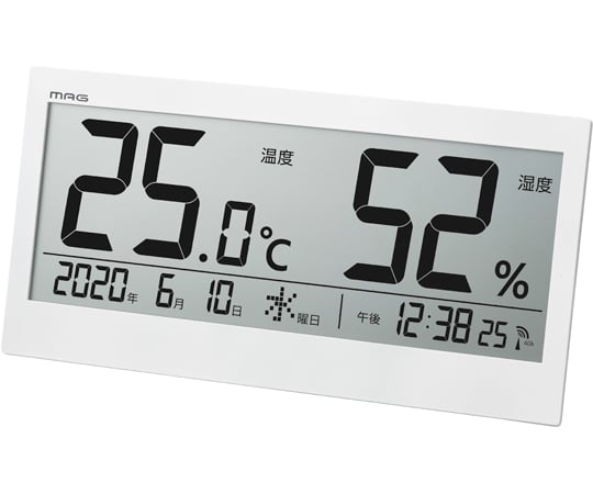 64-8887-08 MAGデジタル温度湿度計 ビックメーター TH-107 WH-Z