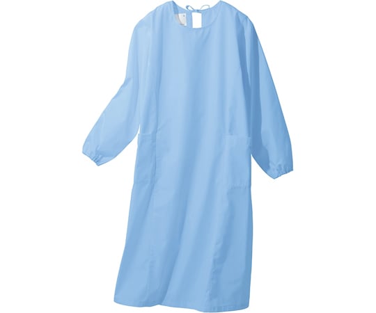 抗ウイルス加工予防衣　サックス　L