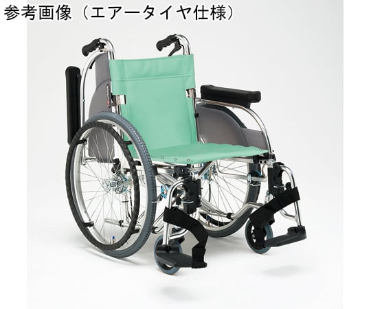 64-8891-07 アルミ製多機能車椅子 自走型 抗菌シート仕様 ハイブリッドタイヤ仕様 AR-501 HB-AB