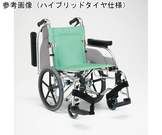 64-8891-09 アルミ製多機能車椅子 介助型 抗菌シート仕様 ハイブリッドタイヤ仕様 AR-601 HB-AB