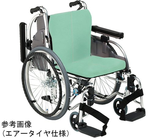 64-8891-11 アルミ製セミモジュール車椅子 自走型 抗菌シート仕様 ハイブリッドタイヤ仕様 AR-901 HB-AB