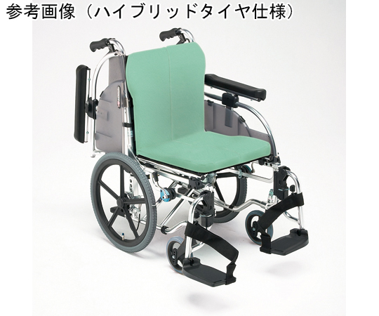 64-8891-13 アルミ製セミモジュール車椅子 介助型 抗菌シート仕様 ハイブリッドタイヤ仕様 AR-901 HB-AB