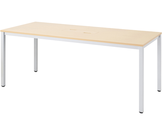 抗ウィルス　抗菌ミーティングテーブル　W1800　配線BOX付　オーク