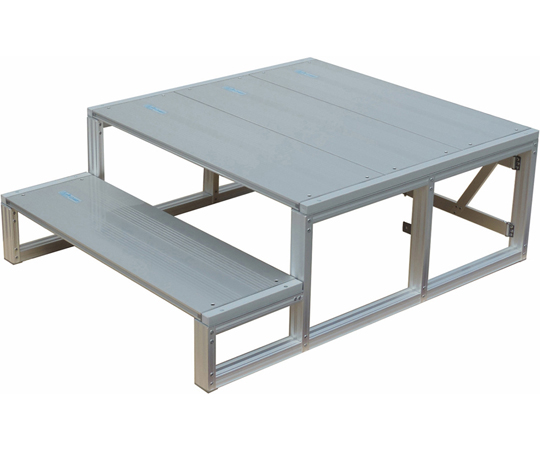 アルミ折りたたみ式朝礼台　W953×D1200×H500mm