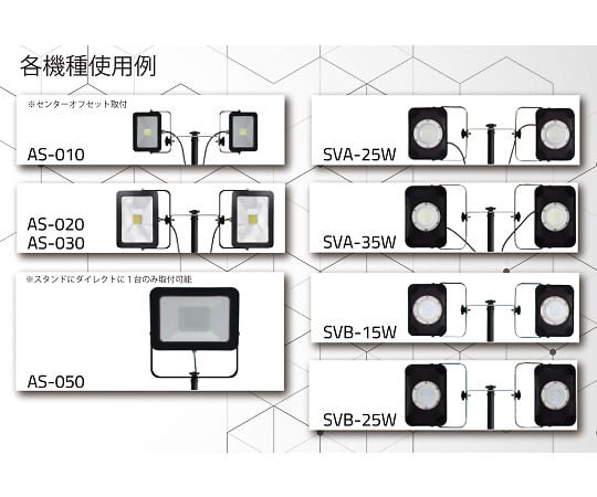 取扱を終了した商品です］投光器オプションスタンドSVS（LED-10～50W