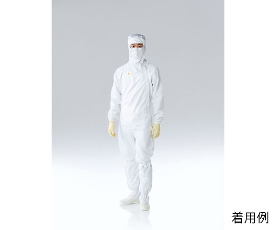 オートクレーブ対応フード・マスク一体型ツナギ服 白 3L