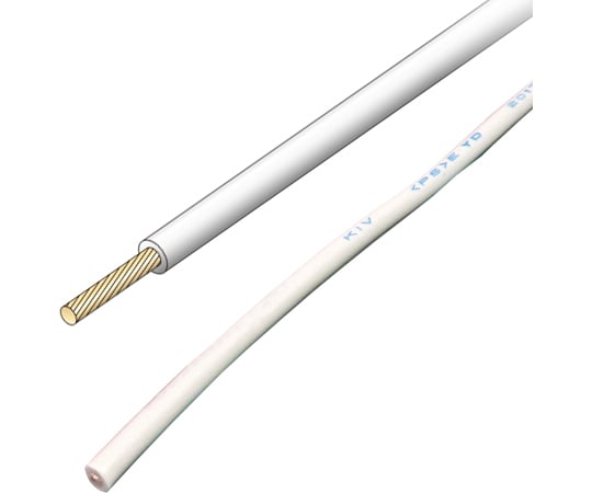 電気機器用ビニル絶縁電線 シロ 1巻（100M入）