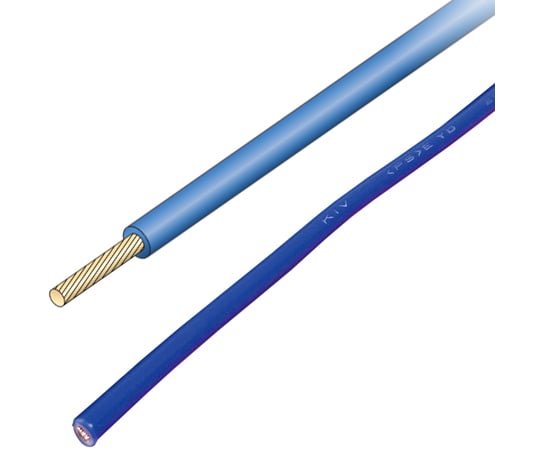 電気機器用ビニル絶縁電線 アオ 1巻（100M入）