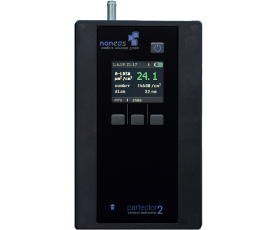 片手で持ち運びができる 超小型ナノ粒子センサー