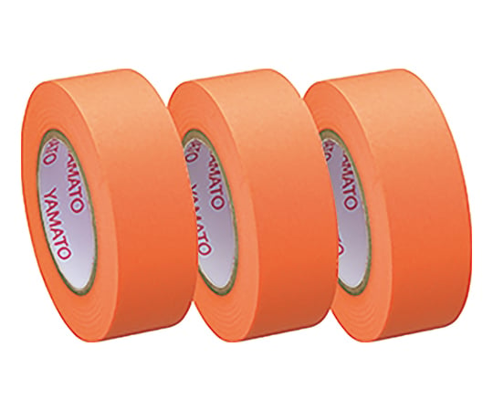 メモックロールテープ蛍光カラー詰替用 15mm×10m オレンジ 1個（3巻入
