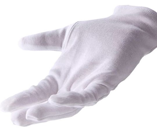 64-8931-11 スムス手袋 通気性良好の綿製 白 12双入 L 12581-3