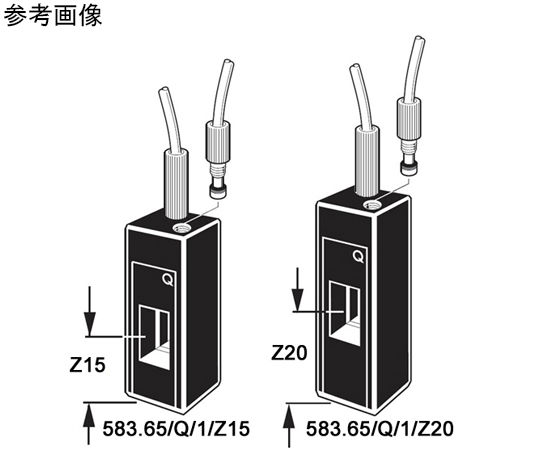 大型窓ディゾリューションフロー石英セル　M6メスねじ付き　光路長：5mm　Z高さ：20mm　0.360mL　583.65/Q/5/Z20