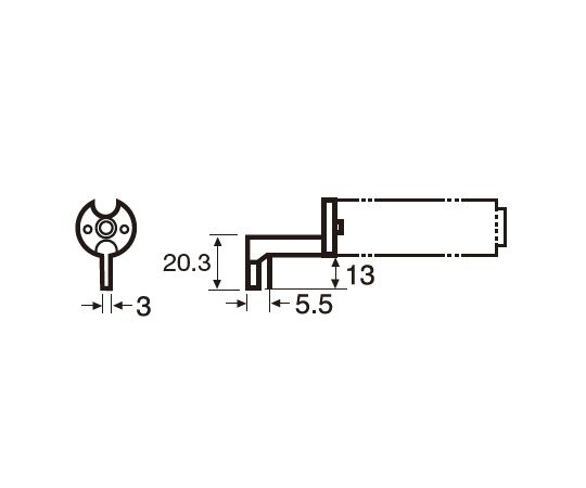 ノーズピース（狭深溝測定）
