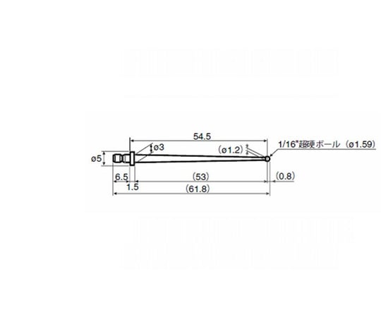 RONDCOM用測定子（汎用）　全長61.8mm