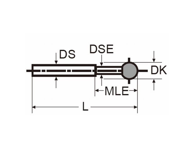 M5　極小径ボールスタイラス（HSS用）（超硬シャフト、ルビーボール）　全長16mm