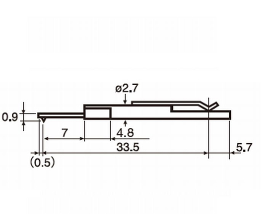 差し替え粗さ形状測定子（先端半径2μm）（極細穴・ギアフランク）　DM43811