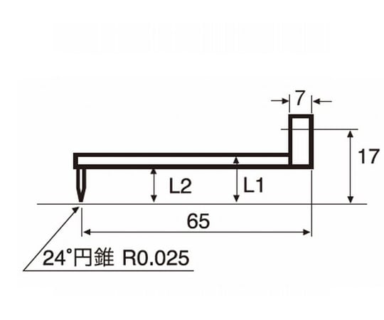 64-8962-39 輪郭用触針（小穴ねじれ測定） 先端長さ1.5mm DM45515